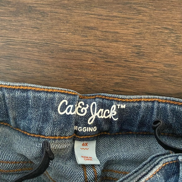 🎉HP🎉 Girl Size 6x Lace Distressed Patch Jeggings - Picture 3 of 3